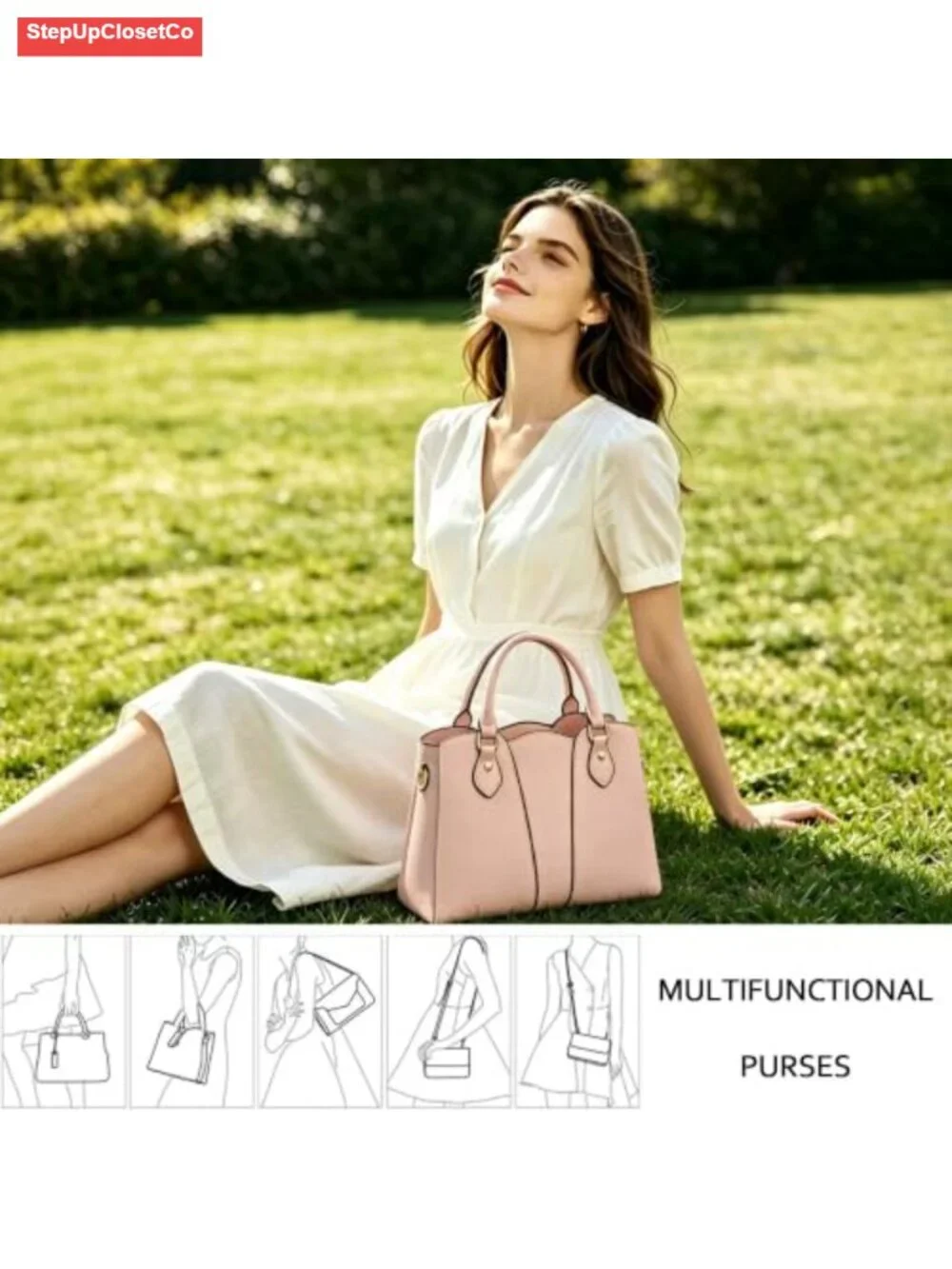 Vegan Leather Crossbody Satchel Purse for Women Top-handle Tote with Zipper